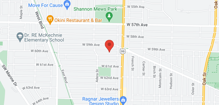 map of 1541 W 60TH AVENUE